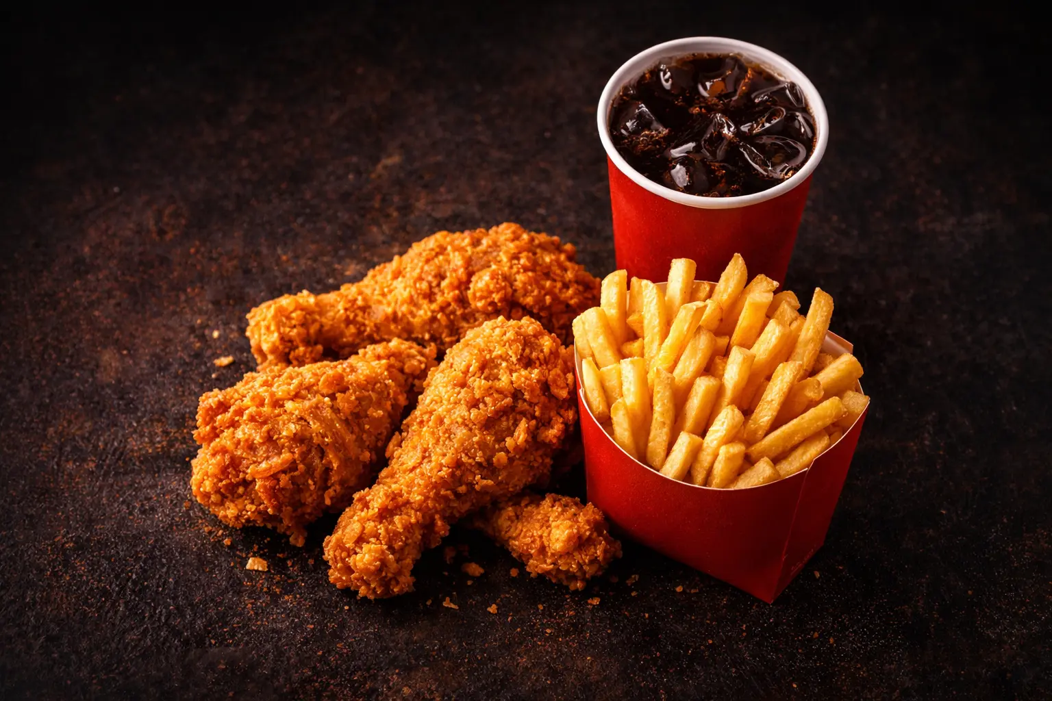 Flame Combo meal with broast fries and drink