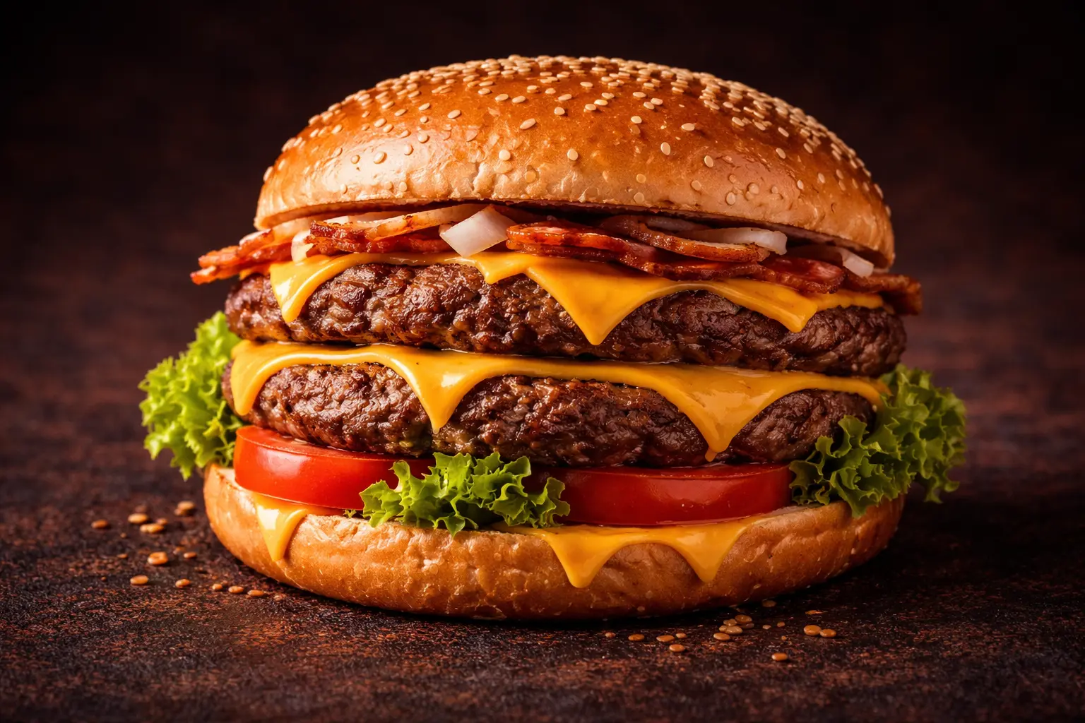Juicy cheeseburger
